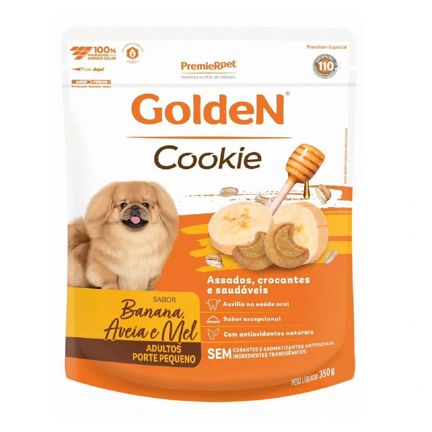 Golden Cookie Caes Adultos Banana, Aveia e Mel 350g